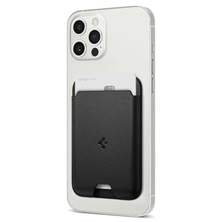 Spigen VALENTINUS MAGSAFE UNIVERSALUS MAGNETINIS KORTELIŲ LAIKIKIKLIS BLACK