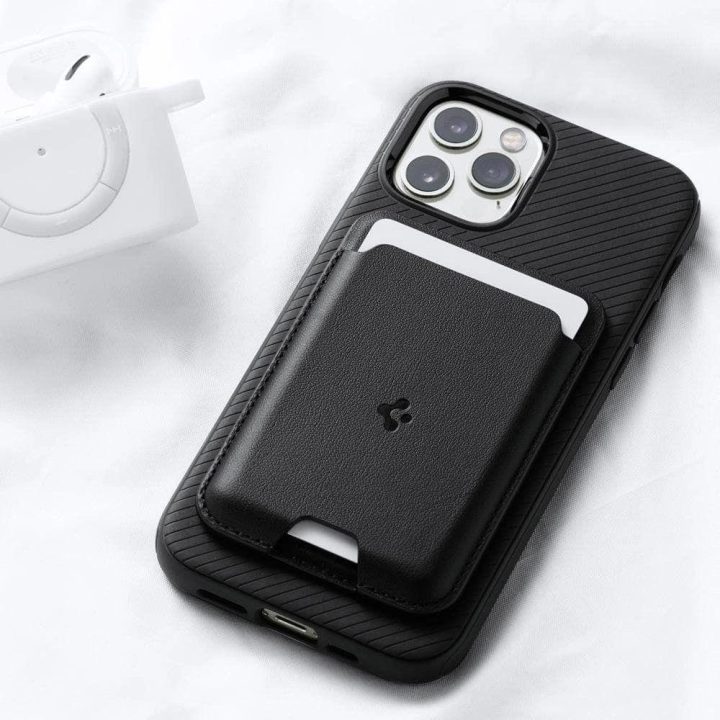 Spigen VALENTINUS MAGSAFE UNIVERSALUS MAGNETINIS KORTELIŲ LAIKIKIKLIS BLACK