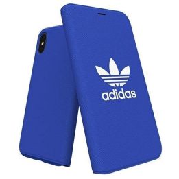 Adidas knygelės dėklas drobė iPhone X/Xs blue/niebieski 30279