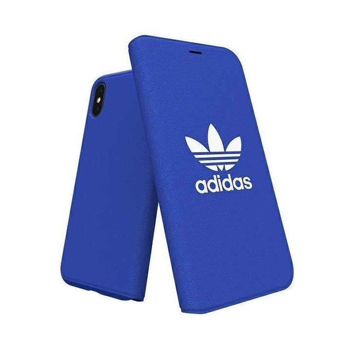 Adidas knygelės dėklas drobė iPhone X/Xs blue/niebieski 30279