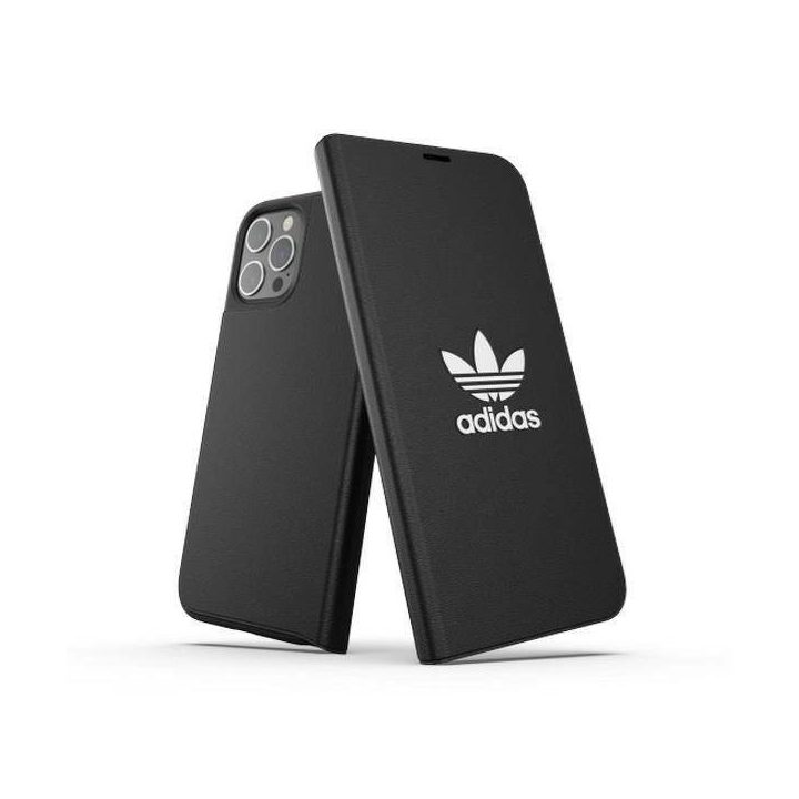 Adidas arba knygelės dėklas BASIC iPhone 12 Pro Max 6,7 juodai baltas/juodas baltas 42228
