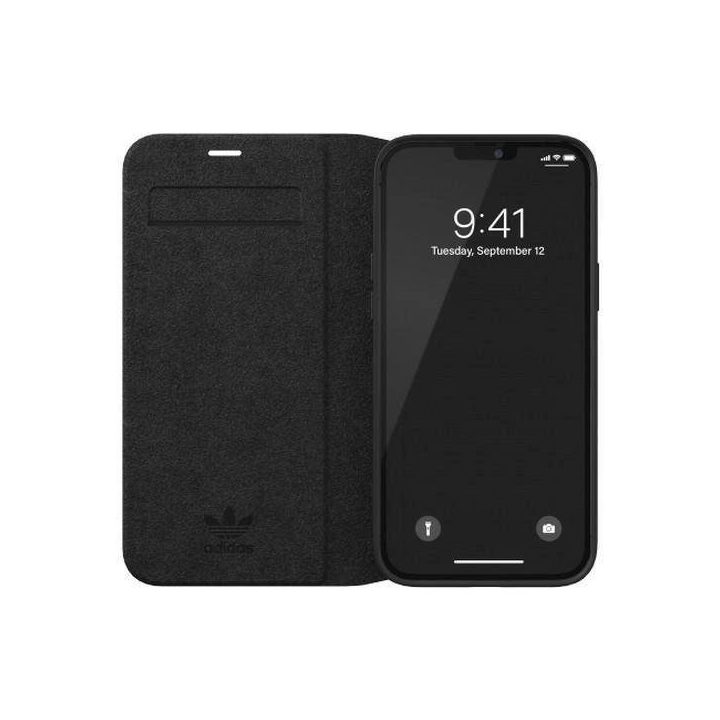Adidas arba knygelės dėklas BASIC iPhone 12 Pro Max 6,7 juodai baltas/juodas baltas 42228