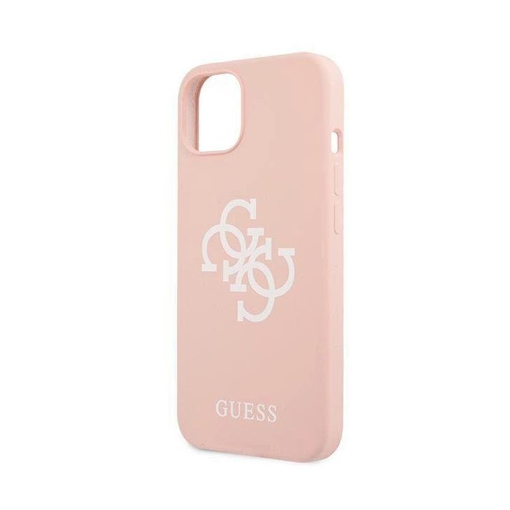 Guess GUHCP13SLS4GWPI iPhone 13 mini 5.4 rožinės/rožinės spalvos deklas Silikoninis 4G logotipas