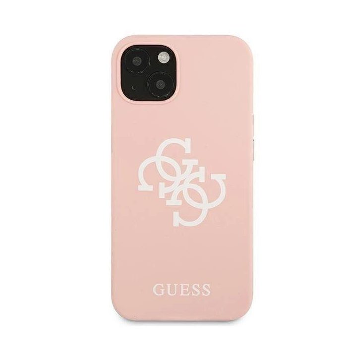 Guess GUHCP13SLS4GWPI iPhone 13 mini 5.4 rožinės/rožinės spalvos deklas Silikoninis 4G logotipas