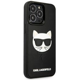 Karl Lagerfeld KLHCP13LCH3DBK 13 Pro / 13 6.1 Juodos spalvos/juodas deklas 3D Rubber Choupette
