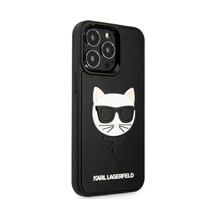 Karl Lagerfeld KLHCP13LCH3DBK 13 Pro / 13 6.1 Juodos spalvos/juodas deklas 3D Rubber Choupette