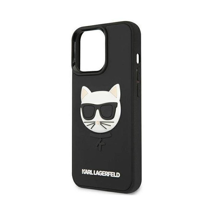 Karl Lagerfeld KLHCP13LCH3DBK 13 Pro / 13 6.1 Juodos spalvos/juodas deklas 3D Rubber Choupette