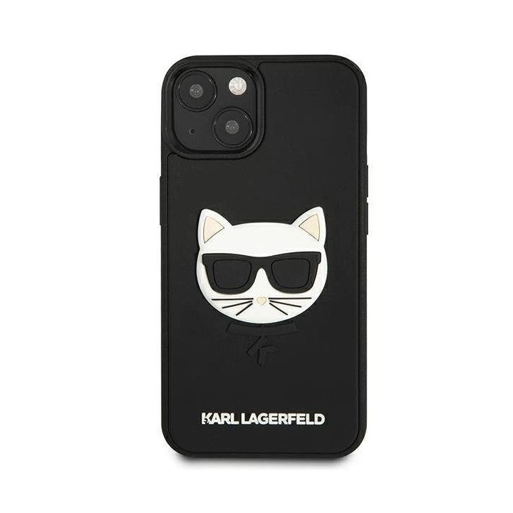 Karl Lagerfeld KLHCP13SCH3DBK 13 mini 5.4 Juodos spalvos/juodas deklas 3D Rubber Choupette