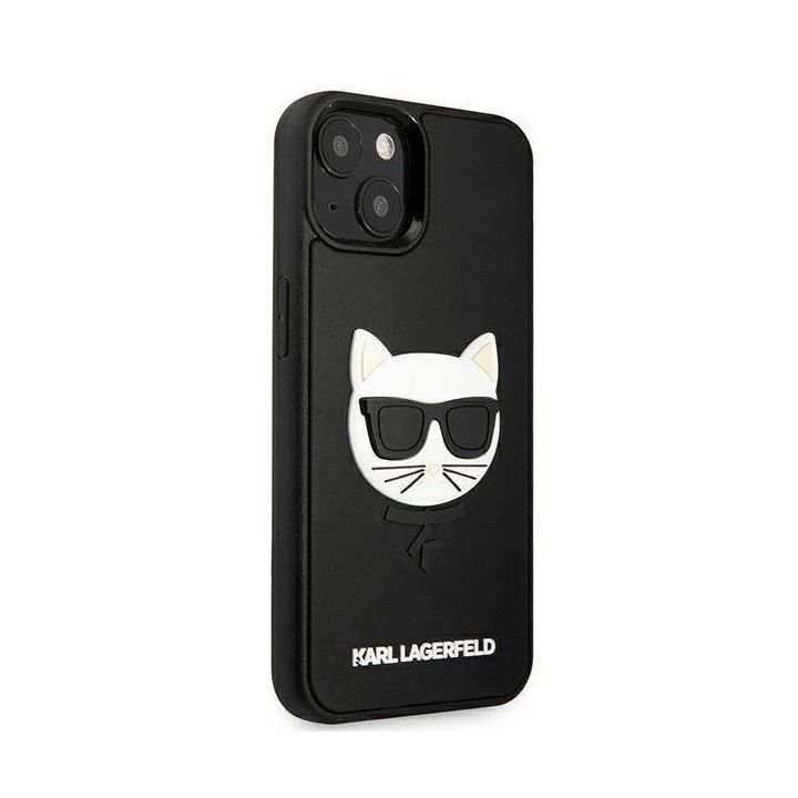 Karl Lagerfeld KLHCP13SCH3DBK 13 mini 5.4 Juodos spalvos/juodas deklas 3D Rubber Choupette
