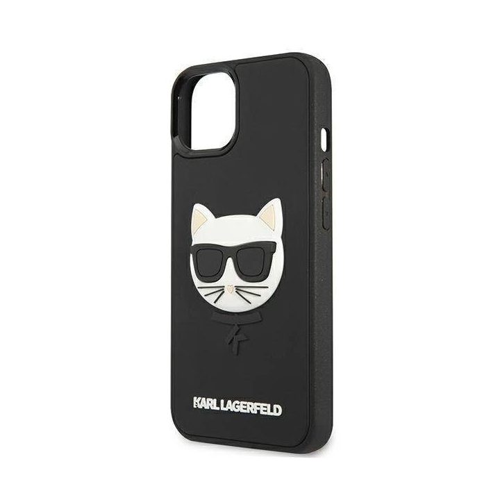 Karl Lagerfeld KLHCP13SCH3DBK 13 mini 5.4 Juodos spalvos/juodas deklas 3D Rubber Choupette
