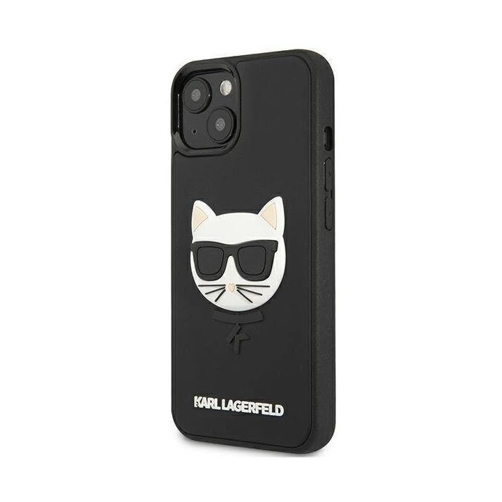 Karl Lagerfeld KLHCP13SCH3DBK 13 mini 5.4 Juodos spalvos/juodas deklas 3D Rubber Choupette