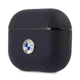 BMW BMA3SSLNA AirPods 3 dangtelis granatowy/navy Geniune Leather Silver Logo