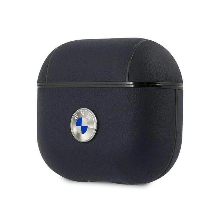 BMW BMA3SSLNA AirPods 3 dangtelis granatowy/navy Geniune Leather Silver Logo
