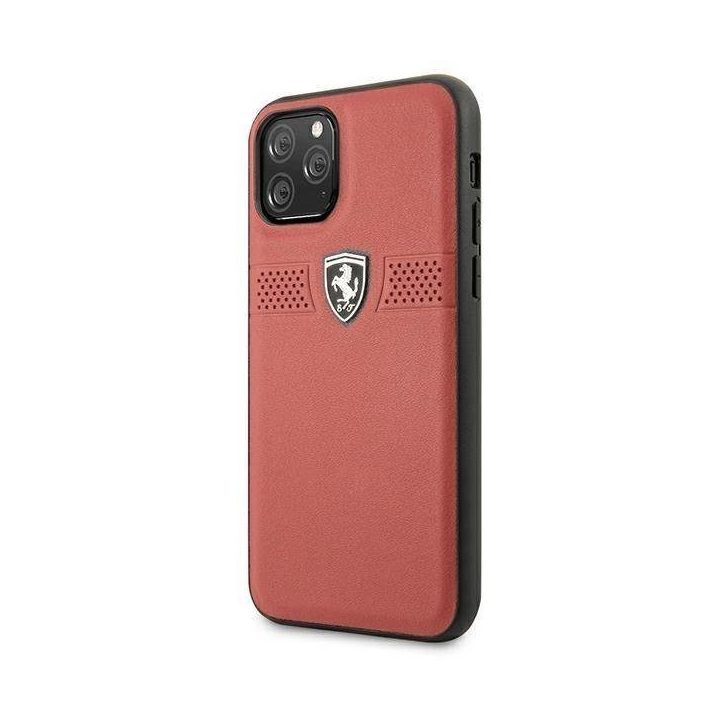 Ferrari FEOBAHCN58RE iPhone 11 Pro 5,8 raudonos/raudonos spalvos deklas Off Track Leather