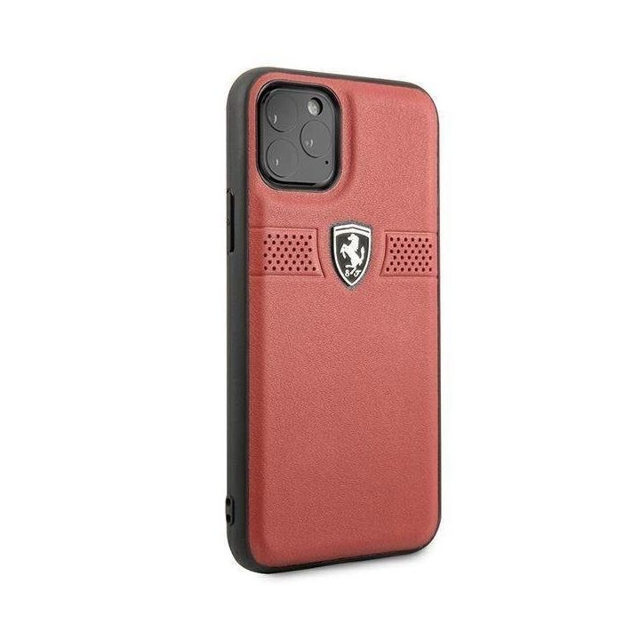 Ferrari FEOBAHCN58RE iPhone 11 Pro 5,8 raudonos/raudonos spalvos deklas Off Track Leather
