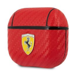 Ferrari FESA3CARE AirPods 3 dangtelis raudonas/raudonas On Track PU Carbon