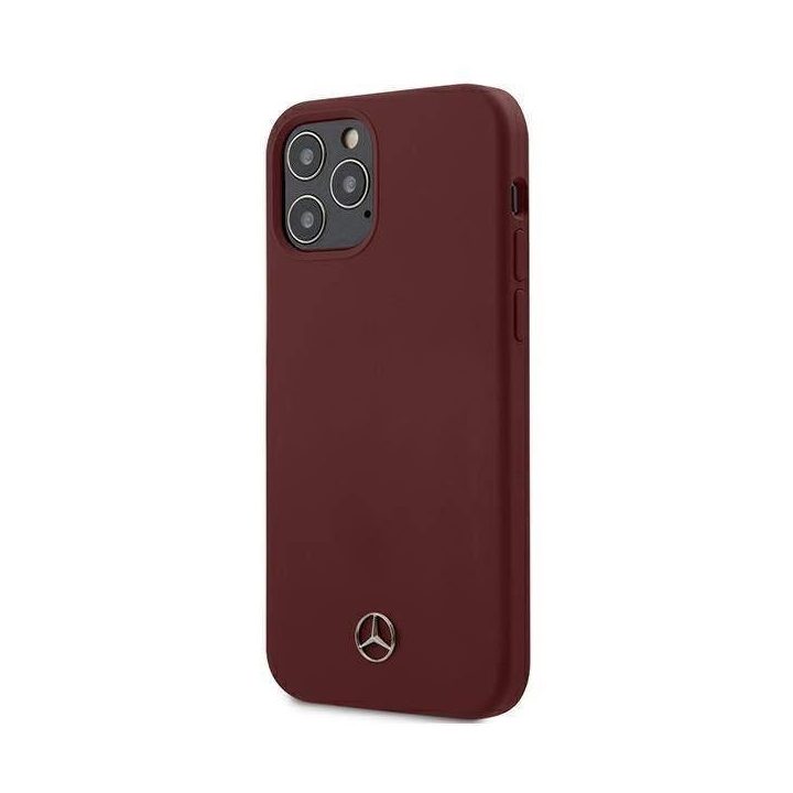 Mercedes MEHCP12MSILRE iPhone 12/12 Pro 6,1 raudonas/raudonas deklas Silikono linija