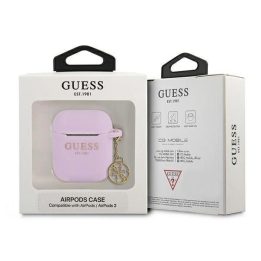 Guess GUA2LSC4EU AirPods 1/2 dangtelis violetinė/violetinė Silikoninis žavesys 4G kolekcija