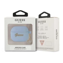 Guess GUA3LSCHSB AirPods 3 dangtelis mėlyna/mėlyna Silikono žavesio širdelės kolekcija