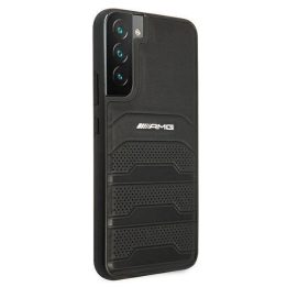 AMG AMHCS22MGSEBK S22+ S906 juodas/juodas deklas Odinis reljefinis dėklas su įspaustomis linijomis