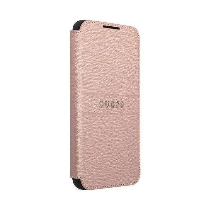 Guess GUBKS22MPSASBPI S22+ S906 rožinė/rožinė knyga Saffiano Stripes