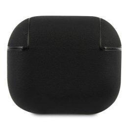 BMW BMA3SSLBK AirPods 3 dangtelis juodas/juodas Geniune Leather Silver Logo