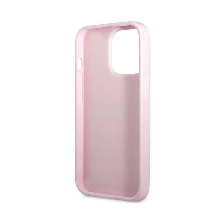Guess GUHCP13LPSASBPU iPhone 13 Pro / 13 6,1 violetinė/violetinė Saffiano karštas antspaudas ir metalinis logotipas