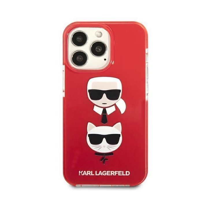 Karl Lagerfeld KLHCP13LTPE2TR iPhone 13 Pro / 13 6.1 deklas raudonas/raudonas Karl&Choupette Head