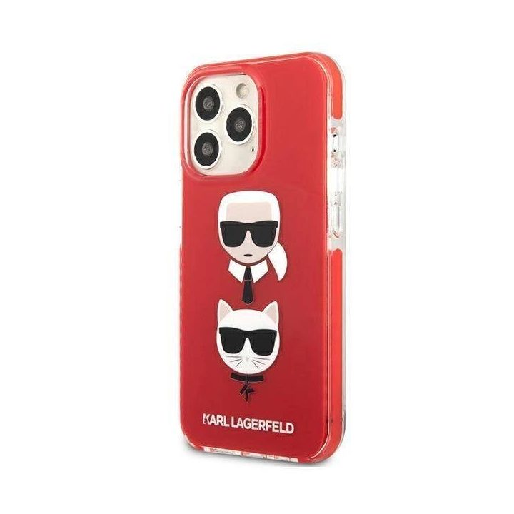 Karl Lagerfeld KLHCP13LTPE2TR iPhone 13 Pro / 13 6.1 deklas raudonas/raudonas Karl&Choupette Head