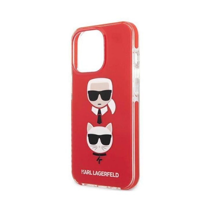 Karl Lagerfeld KLHCP13LTPE2TR iPhone 13 Pro / 13 6.1 deklas raudonas/raudonas Karl&Choupette Head