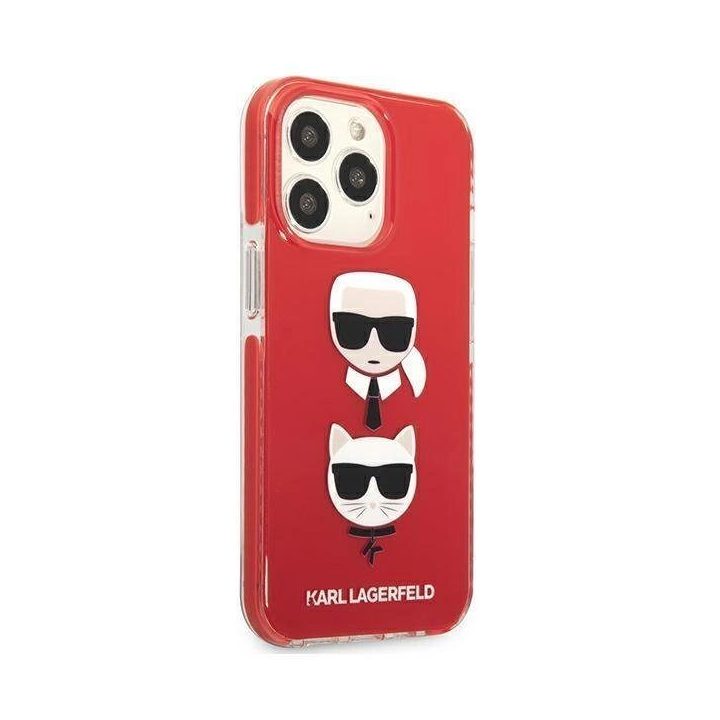 Karl Lagerfeld KLHCP13LTPE2TR iPhone 13 Pro / 13 6.1 deklas raudonas/raudonas Karl&Choupette Head