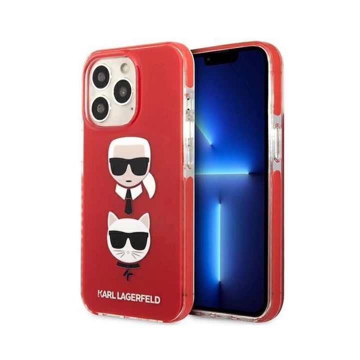 Karl Lagerfeld KLHCP13LTPE2TR iPhone 13 Pro / 13 6.1 deklas raudonas/raudonas Karl&Choupette Head