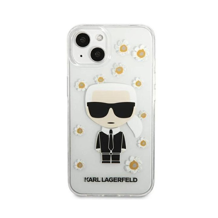 Karl Lagerfeld KLHCP13SHFLT iPhone 13 mini 5.4 skaidrus/permatomas Gėlė Ikonik Karl