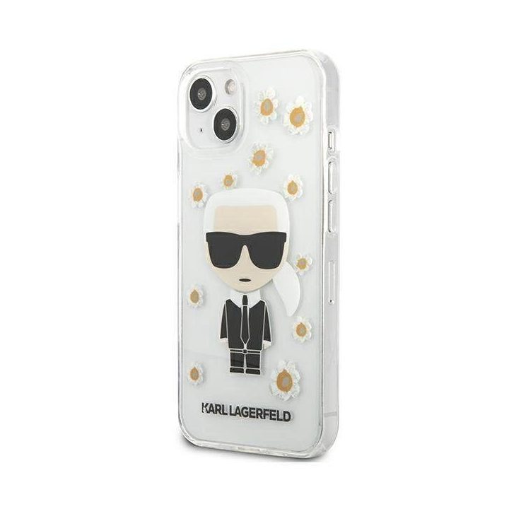 Karl Lagerfeld KLHCP13SHFLT iPhone 13 mini 5.4 skaidrus/permatomas Gėlė Ikonik Karl