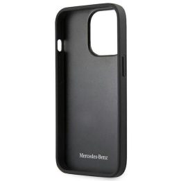 Mercedes MEHCP13LMBLBK iPhone 13 Pro / 13 6,1 juodas/juodas deklas Odinis tinklelis su metaliniu logotipu
