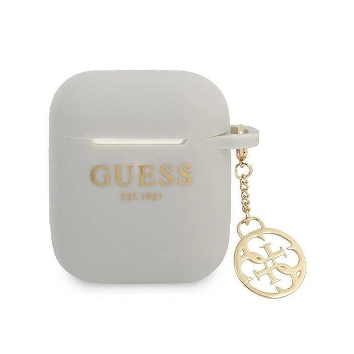 Guess GUA2LSC4EG AirPods dangtelis pilka/pilka Silikoninis žavesys 4G kolekcija