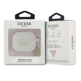 Guess GUA3LSC4EG AirPods 3 dangtelis pilka/pilka Silikoninis žavesys 4G kolekcija