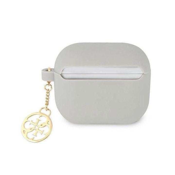 Guess GUA3LSC4EG AirPods 3 dangtelis pilka/pilka Silikoninis žavesys 4G kolekcija