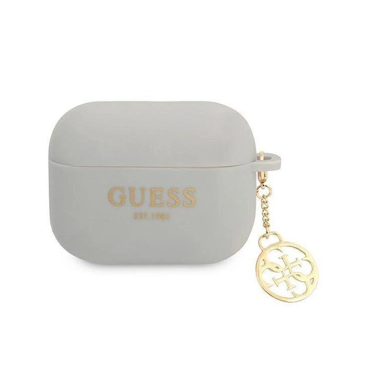 Guess GUAPLSC4EG AirPods Pro dangtelis pilka/pilka Silikoninis žavesys 4G kolekcija