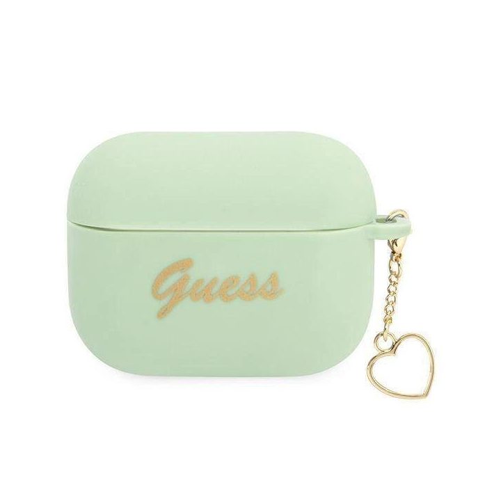 Guess GUAPLSCHSN AirPods Pro dangtelis žalias/žalias Silikoninis žavesys Heart Collection