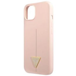Guess GUHCP13MSLTGP iPhone 13 6,1 rožinės/rožinės spalvos deklas Silikoninis trikampis
