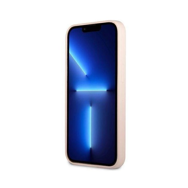 Guess GUHCP13MSLTGP iPhone 13 6,1 rožinės/rožinės spalvos deklas Silikoninis trikampis