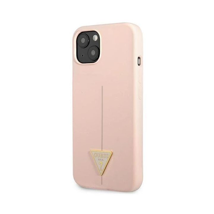 Guess GUHCP13MSLTGP iPhone 13 6,1 rožinės/rožinės spalvos deklas Silikoninis trikampis