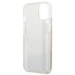 Guess GUHCP13SLFLSD iPhone 13 mini 5,4 aukso/aukso spalvos deklas Paisley Liquid Glitter