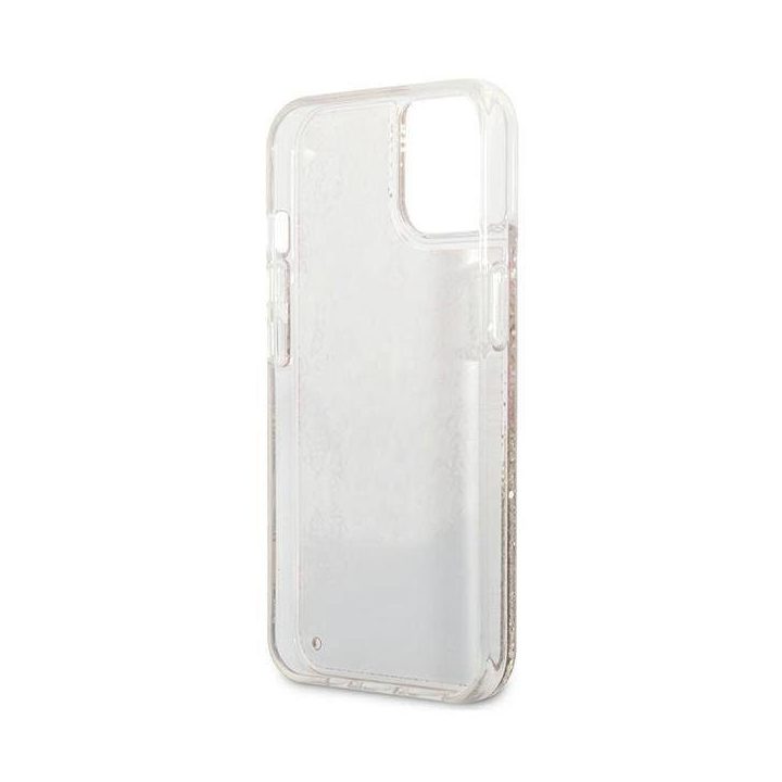 Guess GUHCP13SLFLSD iPhone 13 mini 5,4 aukso/aukso spalvos deklas Paisley Liquid Glitter