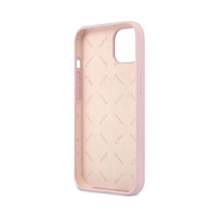 Guess GUHCP13SSLTGU iPhone 13 mini 5,4 violetinės/violetinės spalvos deklas Silikoninis trikampis