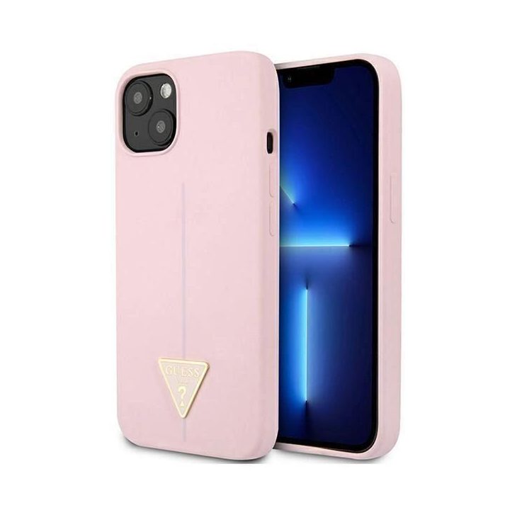 Guess GUHCP13SSLTGU iPhone 13 mini 5,4 violetinės/violetinės spalvos deklas Silikoninis trikampis