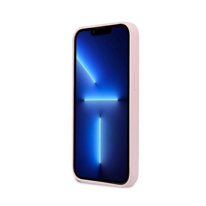 Guess GUHCP13SSLTGU iPhone 13 mini 5,4 violetinės/violetinės spalvos deklas Silikoninis trikampis
