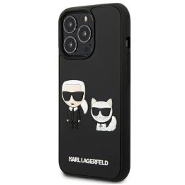 Karl Lagerfeld KLHCP13L3DRKCKK iPhone 13 Pro / 13 6,1 juodas/juodas deklas Karl&Choupette Ikonik 3D
