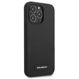 Karl Lagerfeld KLHCP13LSLMP1K iPhone 13 Pro / 13 6,1 deklas Juodos spalvos/juodas Silikoninė plokštelė